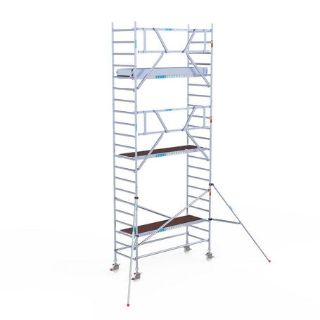 Rolsteiger Professional 90x250 7,2m werkhoogte carbon vloer tegen de gevel