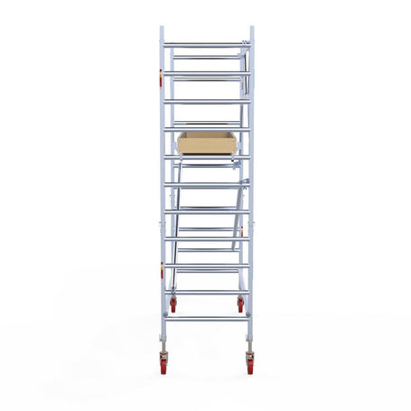 Rolsteiger Basic 90x250 4,2m werkhoogte carbon vloer tegen de gevel