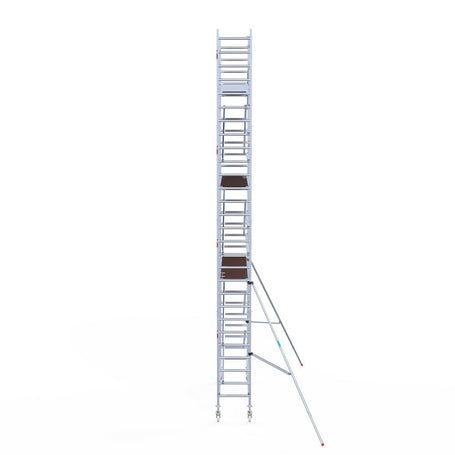 Rolsteiger Original  75x305 9,2m werkhoogte carbon vloer tegen de gevel