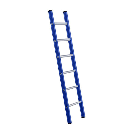 Eurostairs Ladder enkel recht 1x6 sporten BLAUW