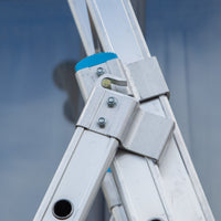 Eurostairs Reform ladder driedelig uitgebogen 3x10 sporten + gevelrollen
