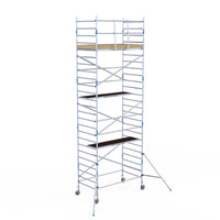 Steigeraanhanger Afsluitbaar 250 + Rolsteiger Alumexx Light 135x250 8,2m werkhoogte