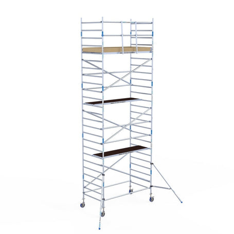 Steigeraanhanger Afsluitbaar 250 + Rolsteiger Alumexx Light 135x250 8,2m werkhoogte