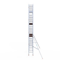 Rolsteiger Professional 75x305 9,2m werkhoogte carbon vloer tegen de gevel