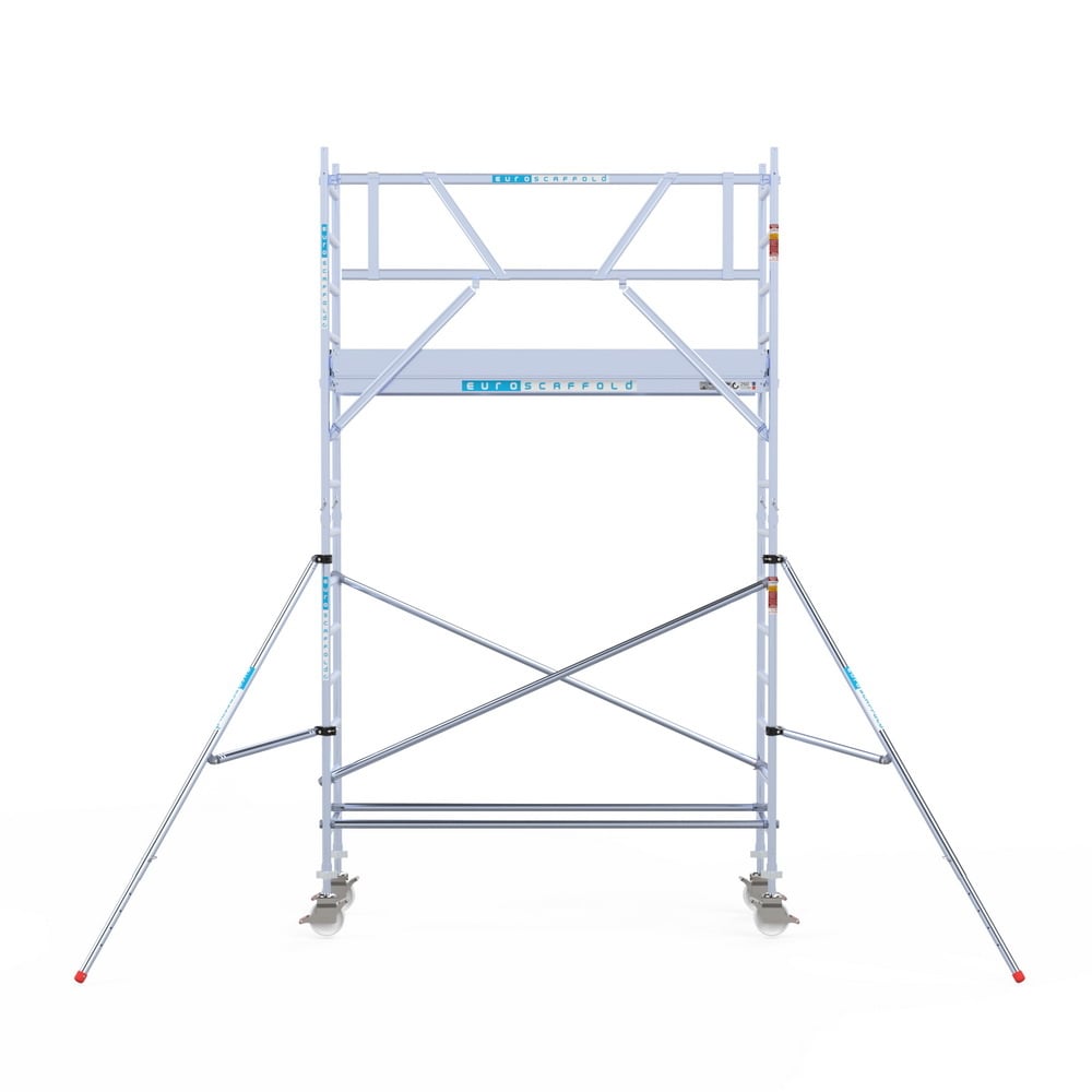 Rolsteiger Professional 75x250 5,2m werkhoogte carbon vloer tegen de gevel