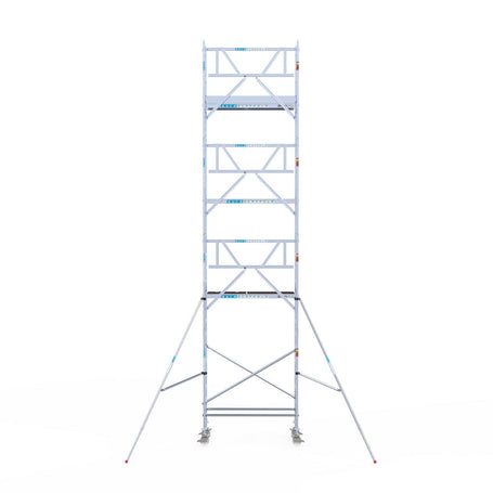 Rolsteiger Professional 75x190 9,2m werkhoogte carbon vloer tegen de gevel