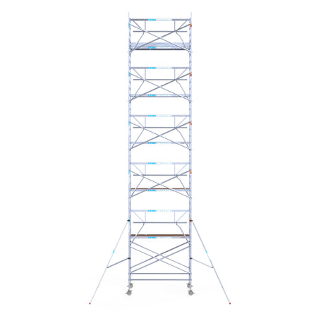 Steigeraanhanger afsluitbaar 250 + Rolsteiger Standaard 135x250 12,2m werkhoogte carbon vloer enkele voorloopleuning