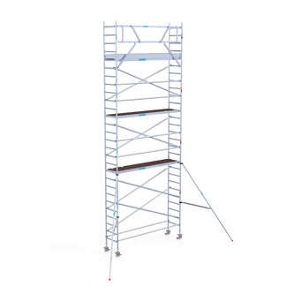Rolsteiger Original  75x305 9,2m werkhoogte carbon vloer tegen de gevel