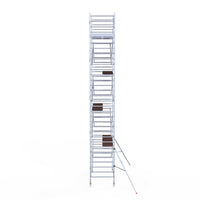 Rolsteiger Original  135x305 10,2m werkhoogte carbon vloer tegen de gevel