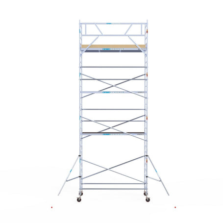 Rolsteiger Basic 135x305 9,2m werkhoogte carbon vloer tegen de gevel