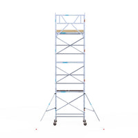 Rolsteiger Basic 90x190 8,2m werkhoogte carbon vloer tegen de gevel