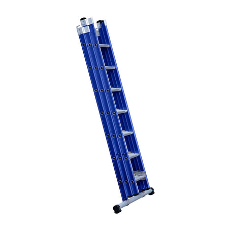 Eurostairs Reform ladder driedubbel recht 3x7 sporten BLAUW