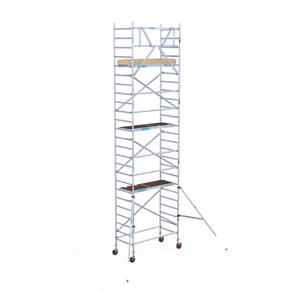 Rolsteiger Basic 90x190 8,2m werkhoogte carbon vloer tegen de gevel