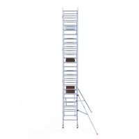 Rolsteiger Professional 90x250 8,2m werkhoogte carbon vloer tegen de gevel