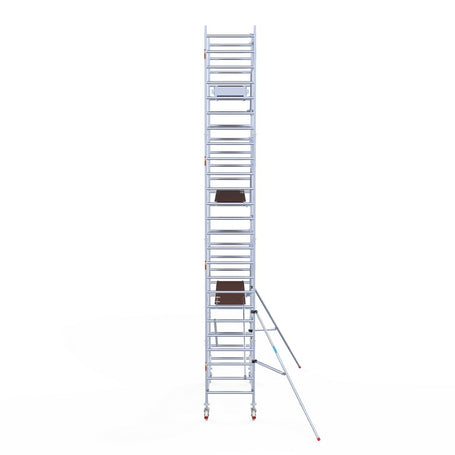 Rolsteiger Professional 90x250 8,2m werkhoogte carbon vloer tegen de gevel