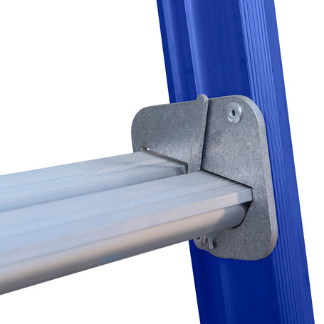 Eurostairs Reform ladder dubbel uitgebogen 2x9 sporten BLAUW