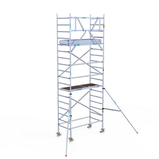 Rolsteiger Original  90x190 6,2m werkhoogte carbon vloer tegen de gevel