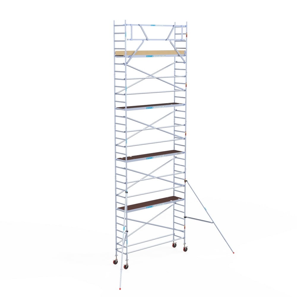 Rolsteiger Basic 75x305 10,2m werkhoogte carbon vloer tegen de gevel