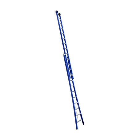 Eurostairs Reform ladder dubbel uitgebogen 2x12 sporten BLAUW