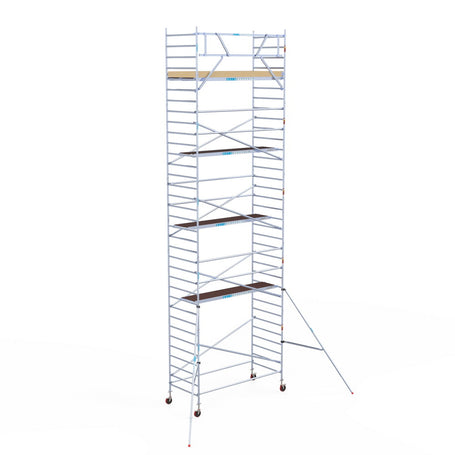 Rolsteiger Basic 135x305 11,2m werkhoogte carbon vloer tegen de gevel