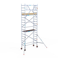 Rolsteiger Basic 75x190 6,2m werkhoogte carbon vloer tegen de gevel