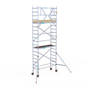 Rolsteiger Basic 75x190 6,2m werkhoogte carbon vloer tegen de gevel