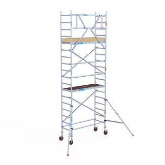 Rolsteiger Basic 75x190 6,2m werkhoogte carbon vloer tegen de gevel