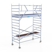 Rolsteiger Original  135x305 5,2m werkhoogte carbon vloer tegen de gevel
