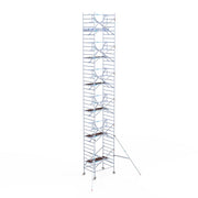 Rolsteiger Professional 135x190 13,2m werkhoogte carbon vloer tegen de gevel