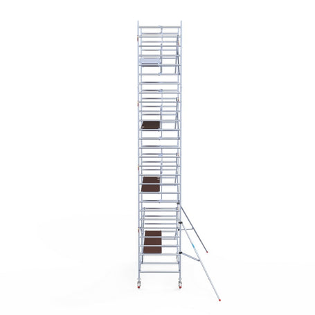 Rolsteiger Professional 135x305 9,2m werkhoogte carbon vloer tegen de gevel