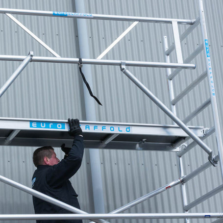 Rolsteiger Basic 135x250 12,2m werkhoogte tegen de gevel