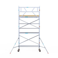Rolsteiger Basic 75x250 6,2m werkhoogte carbon vloer tegen de gevel