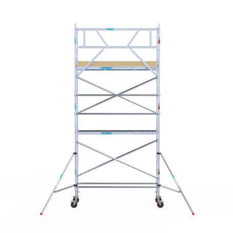 Rolsteiger Basic 75x250 6,2m werkhoogte carbon vloer tegen de gevel