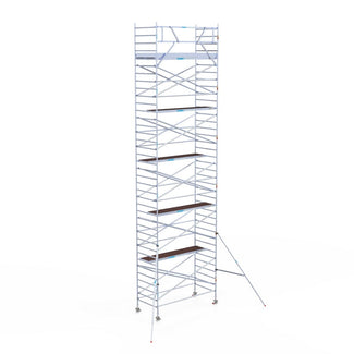 Rolsteiger Original  135x305 12,2m werkhoogte carbon vloer tegen de gevel