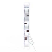 Rolsteiger Original  135x305 12,2m werkhoogte carbon vloer tegen de gevel