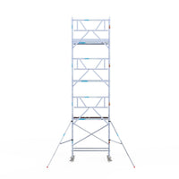 Rolsteiger Professional 75x190 8,2m werkhoogte carbon vloer tegen de gevel