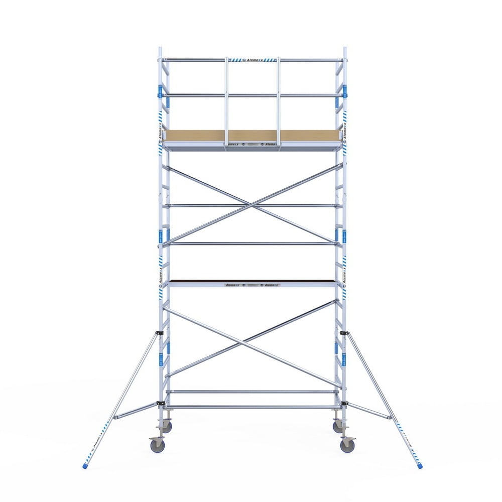 Rolsteiger Alumexx Light 135x250 6,2m werkhoogte tegen de gevel