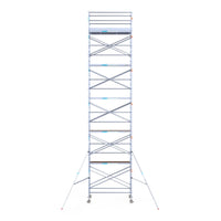Steigeraanhanger afsluitbaar 250 + Rolsteiger Standaard 135x250 12,2m werkhoogte carbon vloer