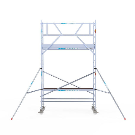 Rolsteiger Professional 90x250 5,2m werkhoogte carbon vloer tegen de gevel
