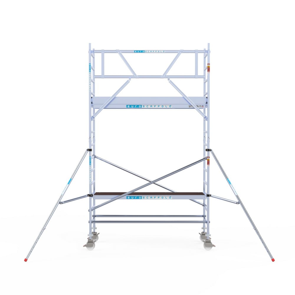 Rolsteiger Professional 90x250 5,2m werkhoogte carbon vloer tegen de gevel