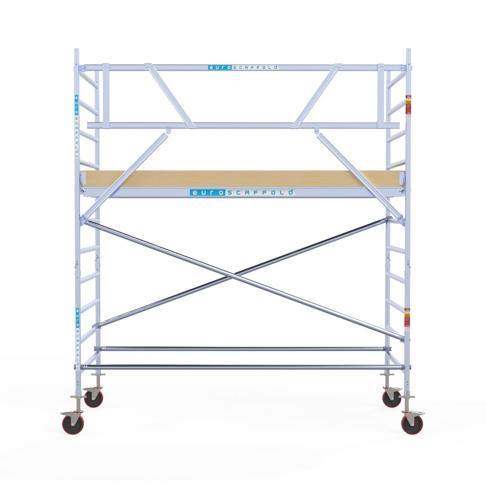 Rolsteiger Basic 135x305 4,2m werkhoogte carbon vloer tegen de gevel
