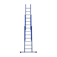 Eurostairs Reform ladder driedubbel recht 3x7 sporten BLAUW