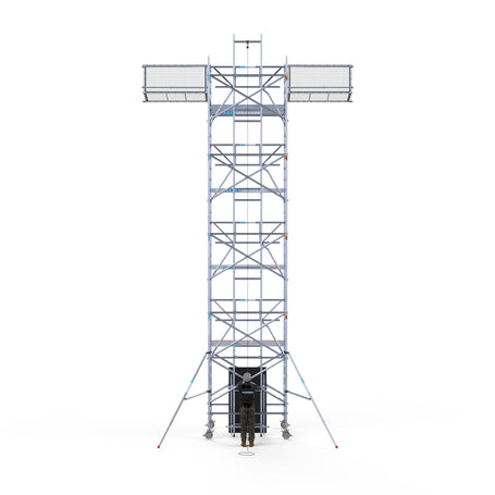 Zonnepanelen steiger 135x250 10,2m werkhoogte incl. Safeguard dakrandbeveiliging