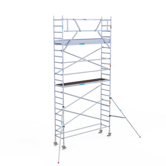 Rolsteiger Original  75x305 7,2m werkhoogte carbon vloer tegen de gevel