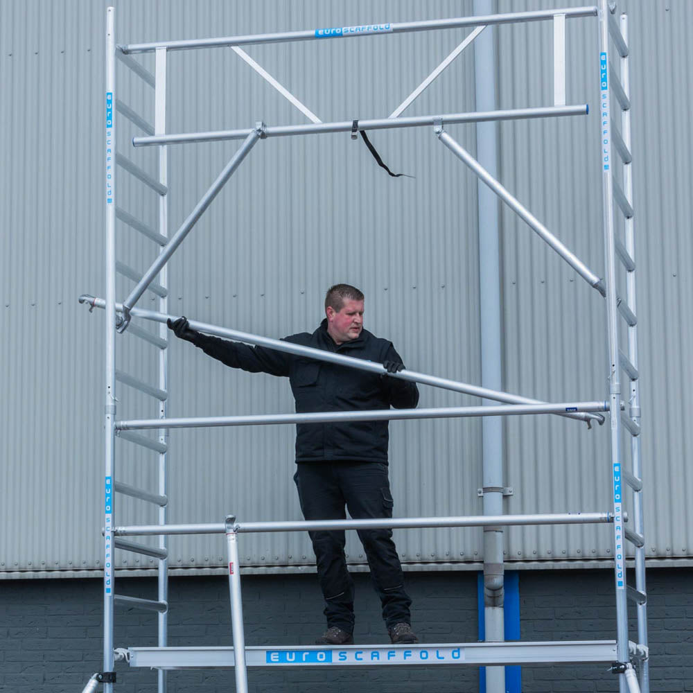 Rolsteiger Basic 135x305 11,2m werkhoogte tegen de gevel