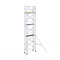 Rolsteiger Basic 75x190 9,2m werkhoogte carbon vloer tegen de gevel