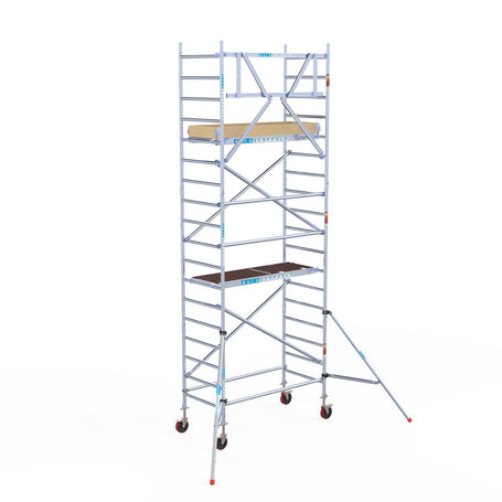 Rolsteiger Basic 90x190 6,2m werkhoogte carbon vloer tegen de gevel