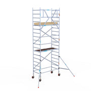Rolsteiger Basic 90x190 6,2m werkhoogte carbon vloer tegen de gevel