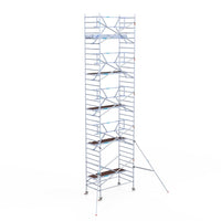 Rolsteiger Professional 135x250 11,2m werkhoogte carbon vloer tegen de gevel