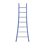 Eurostairs Ladder enkel uitgebogen 1x7 sporten BLAUW